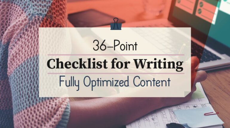 36-point checklist for writing content