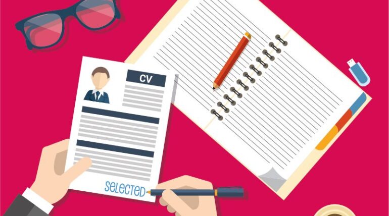 graphic of person writing story