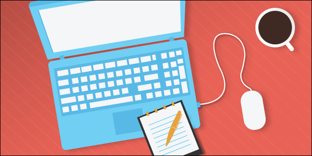 laptop of content writer