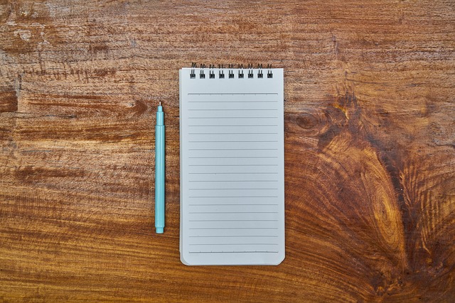pen and notebook for writing